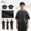 ETAI Men's Wear: High-quality Spray-monkey short and wide style T-shirts, versatile short BoxyFit style men's T-shirts details Picture